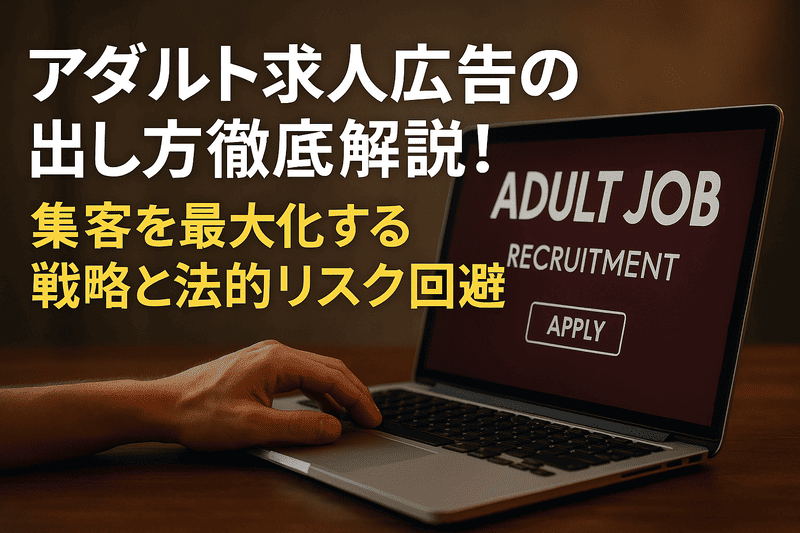 アダルト求人広告の出し方徹底解説！集客を最大化する戦略と法的リスク回避